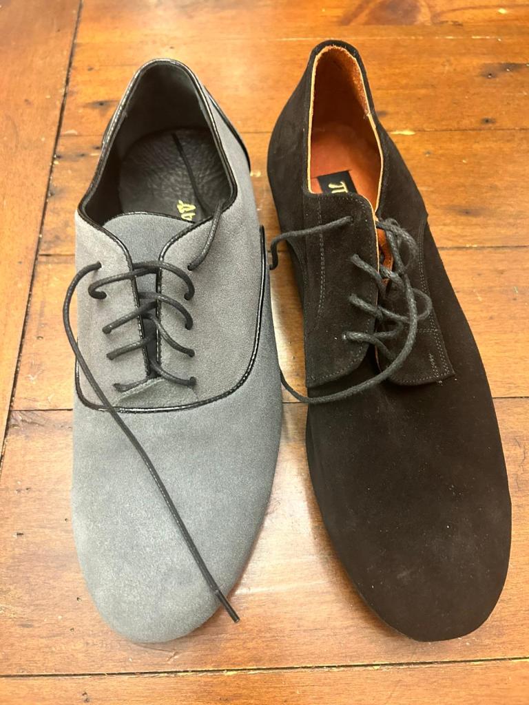 Turquoise Men's Shoes - Grey Fabric (Available Sizes: 41)
